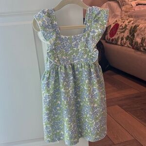 Zara Kids Floral Dress in Blue and Green